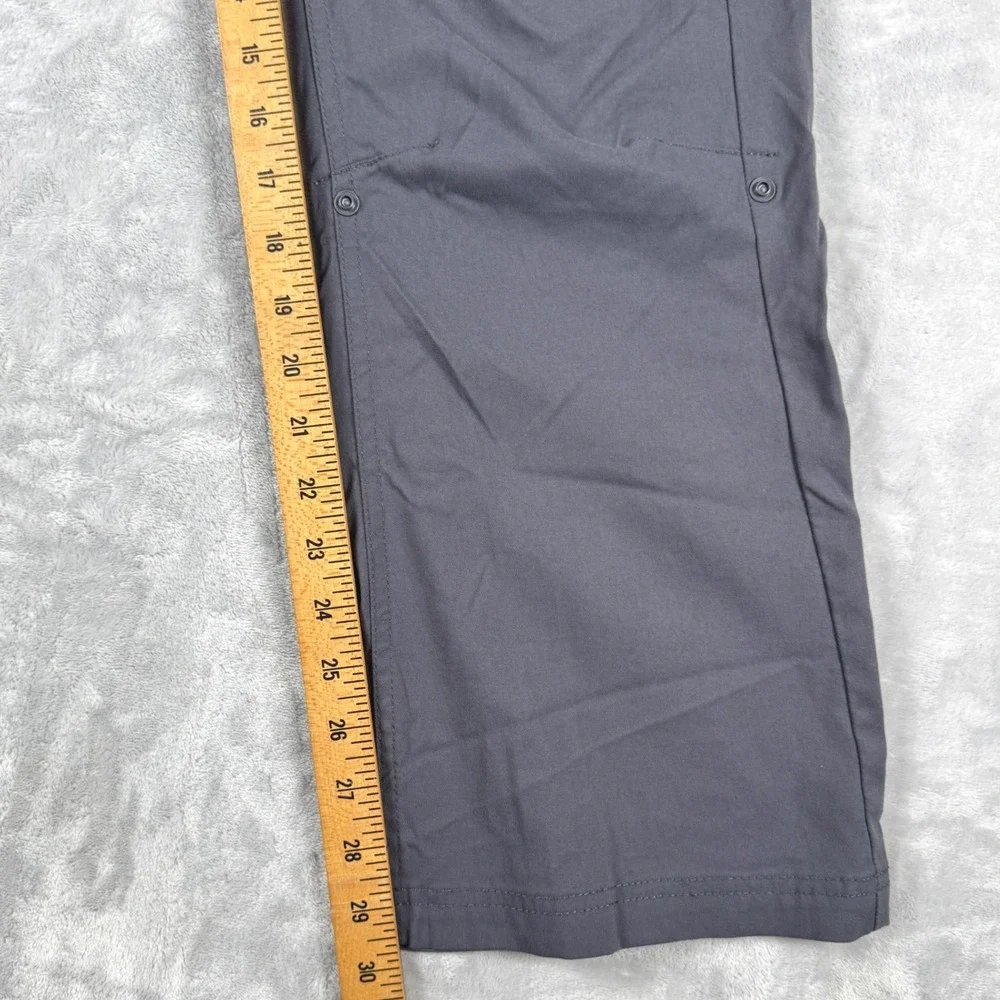 Prana Halle Hiking Pants Womens 10 Gray‎ Stretch Zion Roll Up Leg Outdoor